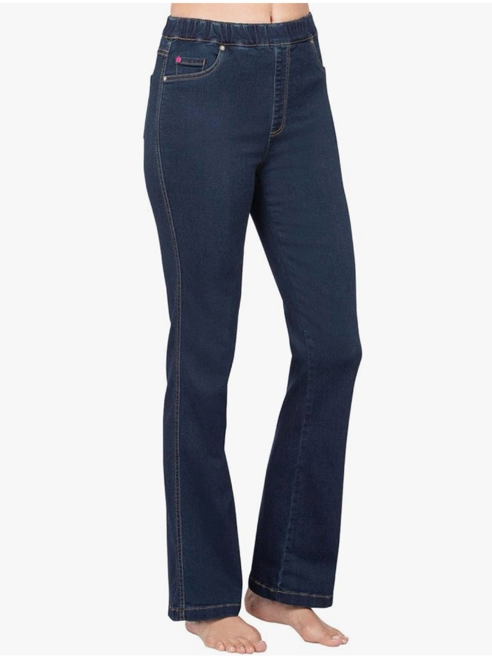 PajamaJeans Women's High Waist Palazzo Curvy Jeans